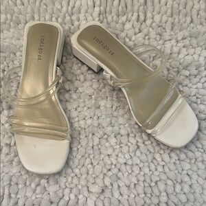 Indigo Women's White Heeled Sandals